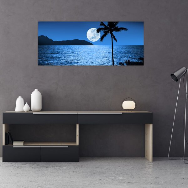 Tablou - Luna deasupra nivelului mării (120x50 cm)