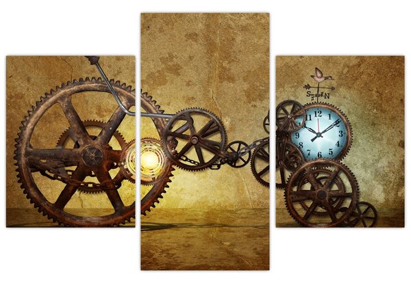 Tablou cu aparatele istorice ale ceasurilor (90x60 cm)