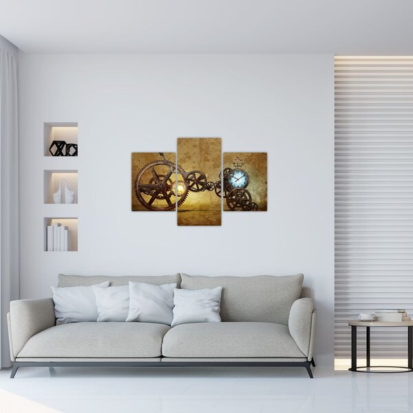 Tablou cu aparatele istorice ale ceasurilor (90x60 cm)