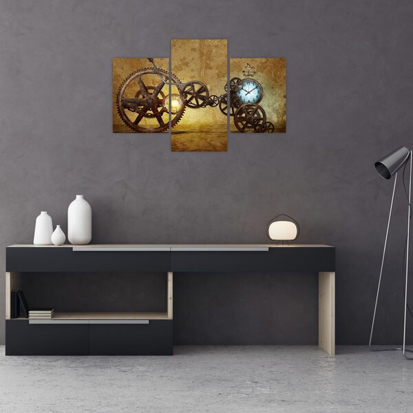 Tablou cu aparatele istorice ale ceasurilor (90x60 cm)