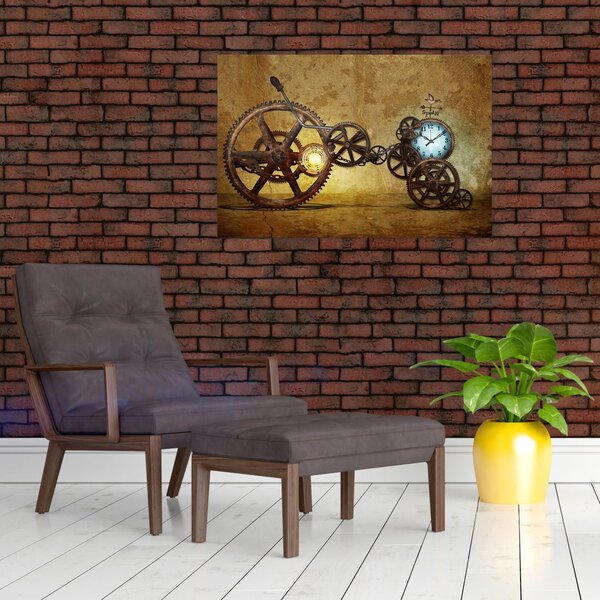 Tablou cu aparatele istorice ale ceasurilor (90x60 cm)