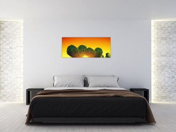 Tablou - Inima în coroanele copacilor (120x50 cm)