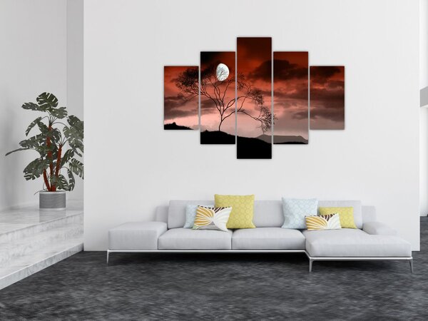 Tablou - Luna luminează noaptea (150x105 cm)
