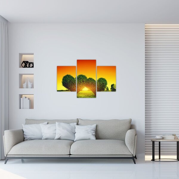 Tablou - Inima în coroanele copacilor (90x60 cm)