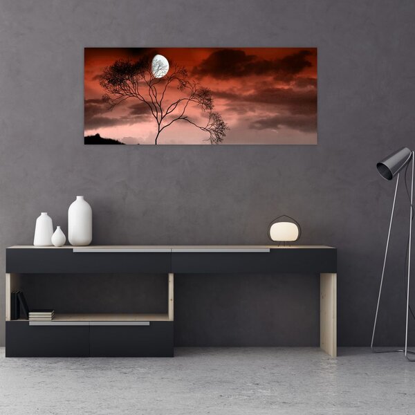 Tablou - Luna luminează noaptea (120x50 cm)