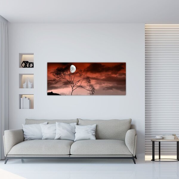 Tablou - Luna luminează noaptea (120x50 cm)