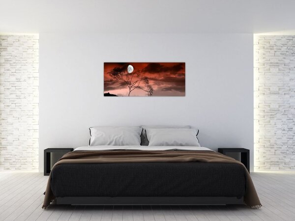 Tablou - Luna luminează noaptea (120x50 cm)