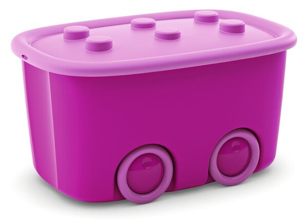 Cutie de depozitare pentru copii roz din plastic 58x39x32 cm Funny Box – KIS