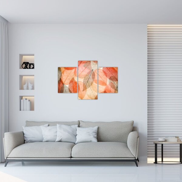 Tablou cu frunzele de toamnă pictate (90x60 cm)