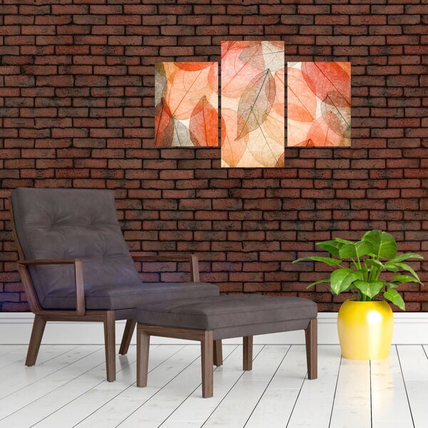 Tablou cu frunzele de toamnă pictate (90x60 cm)