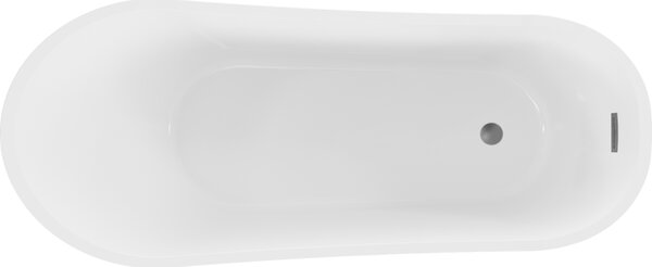 Mexen Alta, cadă de sine stătătoare 170 x 75 cm, alb-negru, grafit mat, preaplin, 52141707575-66