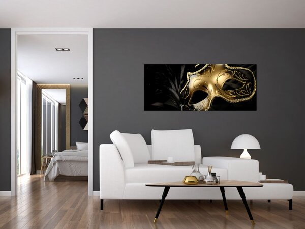 Tablou masca aurie (120x50 cm)