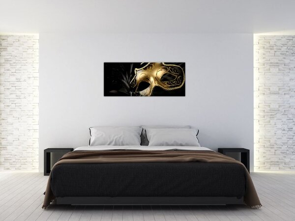 Tablou masca aurie (120x50 cm)