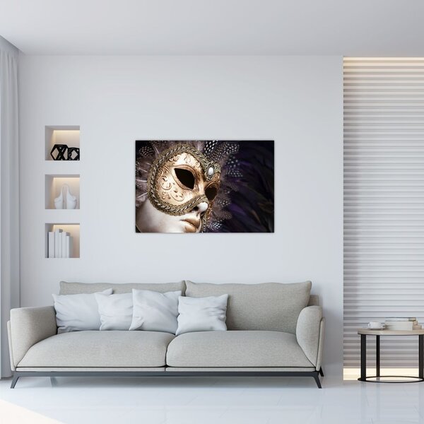 Tablou cu statuie cu masca (90x60 cm)