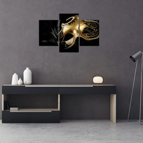 Tablou masca aurie (90x60 cm)