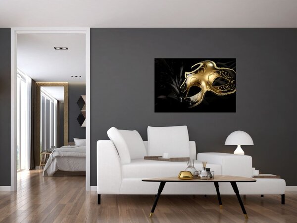 Tablou masca aurie (90x60 cm)