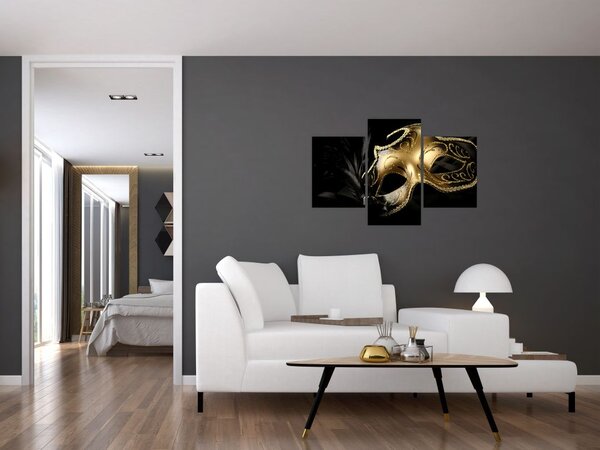 Tablou masca aurie (90x60 cm)