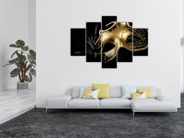 Tablou masca aurie (150x105 cm)