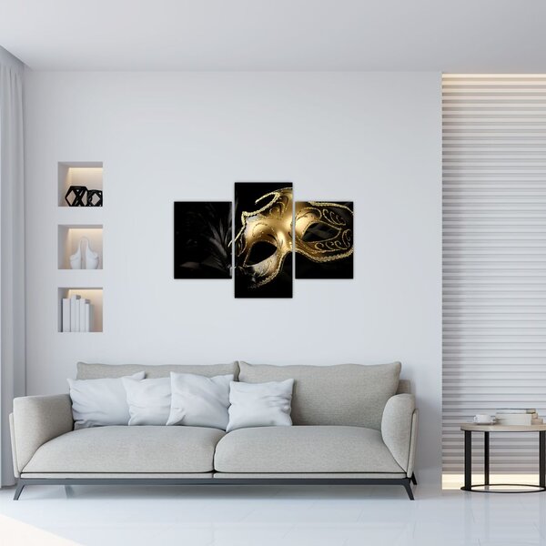 Tablou masca aurie (90x60 cm)