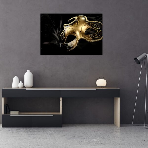 Tablou masca aurie (90x60 cm)