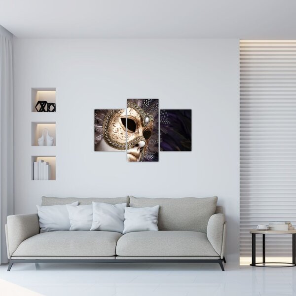 Tablou cu statuie cu masca (90x60 cm)