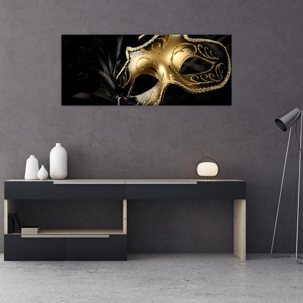 Tablou masca aurie (120x50 cm)