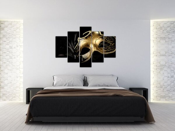 Tablou masca aurie (150x105 cm)