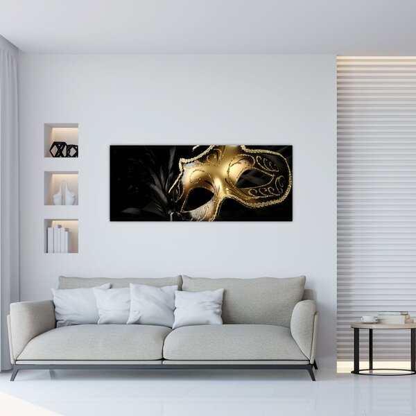 Tablou masca aurie (120x50 cm)