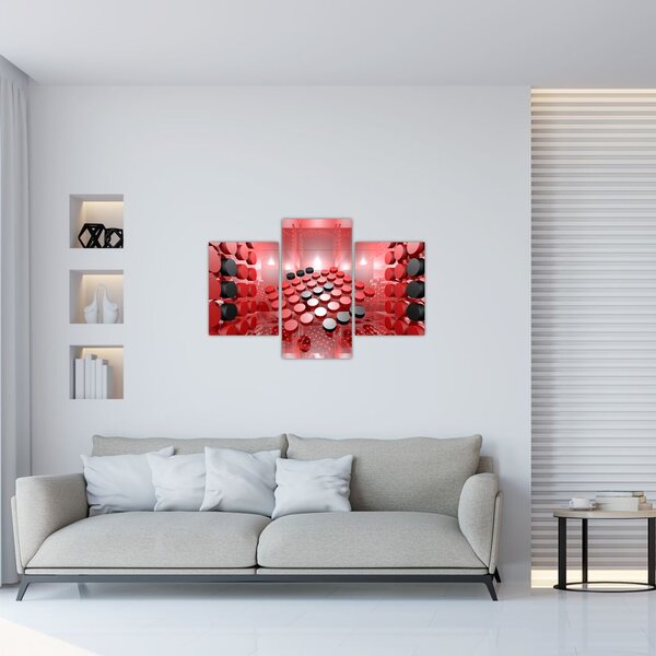 Tablou cu abstracți din butoane (90x60 cm)