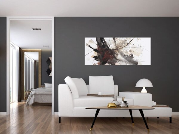 Tablou cu pictură abstactă (120x50 cm)