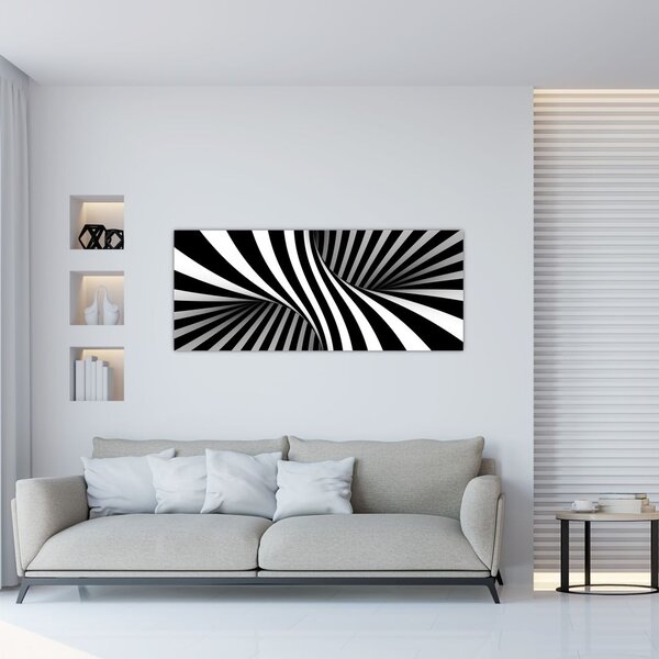 Tablou abstract cu dungi de zebră (120x50 cm)