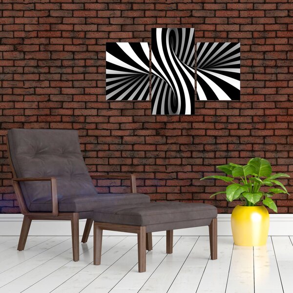 Tablou abstract cu dungi de zebră (90x60 cm)