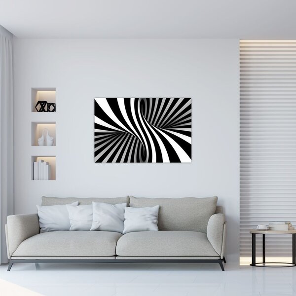 Tablou abstract cu dungi de zebră (90x60 cm)
