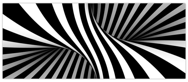 Tablou abstract cu dungi de zebră (120x50 cm)