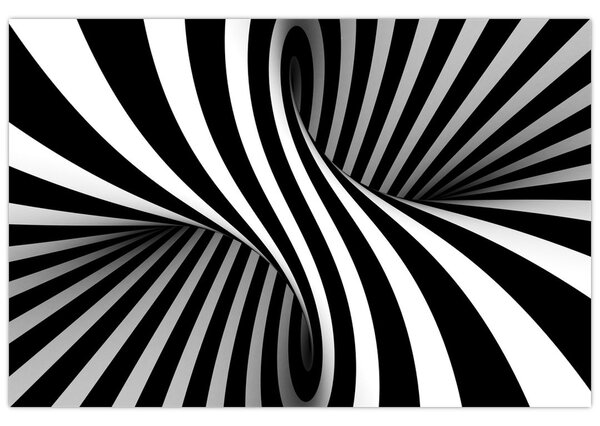 Tablou abstract cu dungi de zebră (90x60 cm)