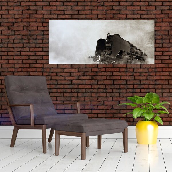 Tablou - Tren în ceață (120x50 cm)