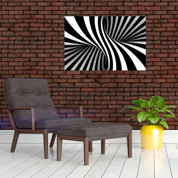 Tablou abstract cu dungi de zebră (90x60 cm)