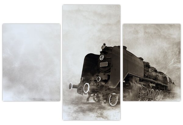 Tablou - Tren în ceață (90x60 cm)