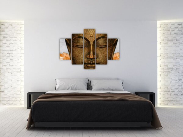 Tablou cu statuie cu detaliu a feței (150x105 cm)