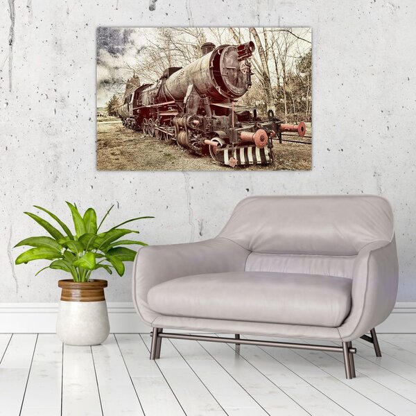 Tablou cu locomotivă istorică (90x60 cm)