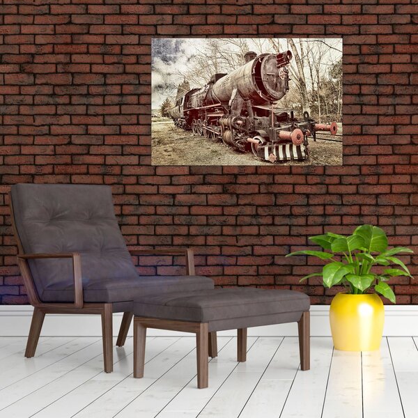 Tablou cu locomotivă istorică (90x60 cm)