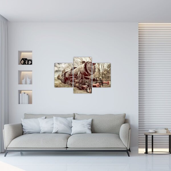 Tablou cu locomotivă istorică (90x60 cm)