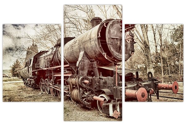 Tablou cu locomotivă istorică (90x60 cm)