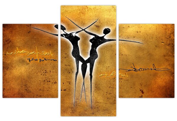 Tablou perechii dansând pictate (90x60 cm)