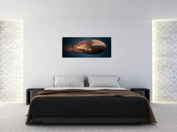 Tablou - Minge de ruggby în acțiune (120x50 cm)