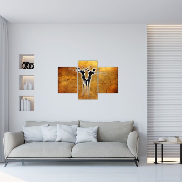 Tablou perechii dansând pictate (90x60 cm)