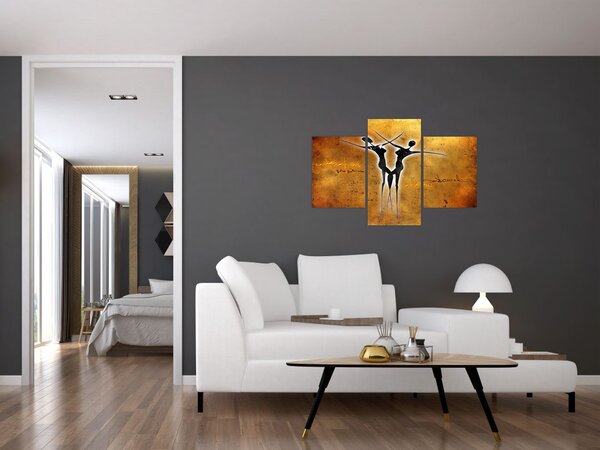 Tablou perechii dansând pictate (90x60 cm)