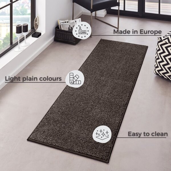 Covor Hanse Home Pure, 80x200 cm, gri antracit