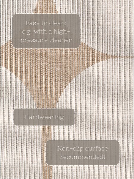 Covor pentru exterior și interior bej/fildeș rotund ø 160 cm Duet Bowen – NORTHRUGS