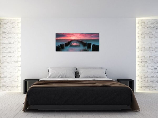 Tablou - Pietre în mare (120x50 cm)